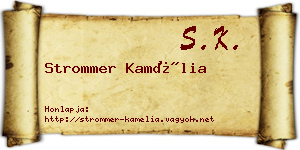 Strommer Kamélia névjegykártya